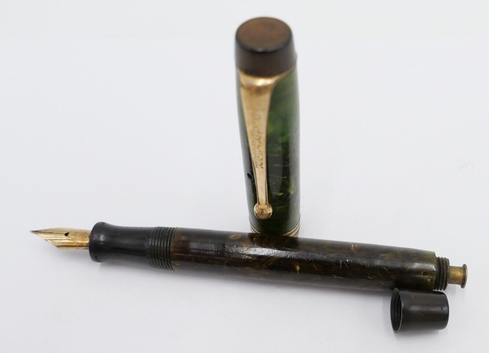 Konvolut Posten 4 PARKER Füller Kugelschreiber 14Ct / 585 Gold Feder Challenger - Antikhandel-Stuttgart