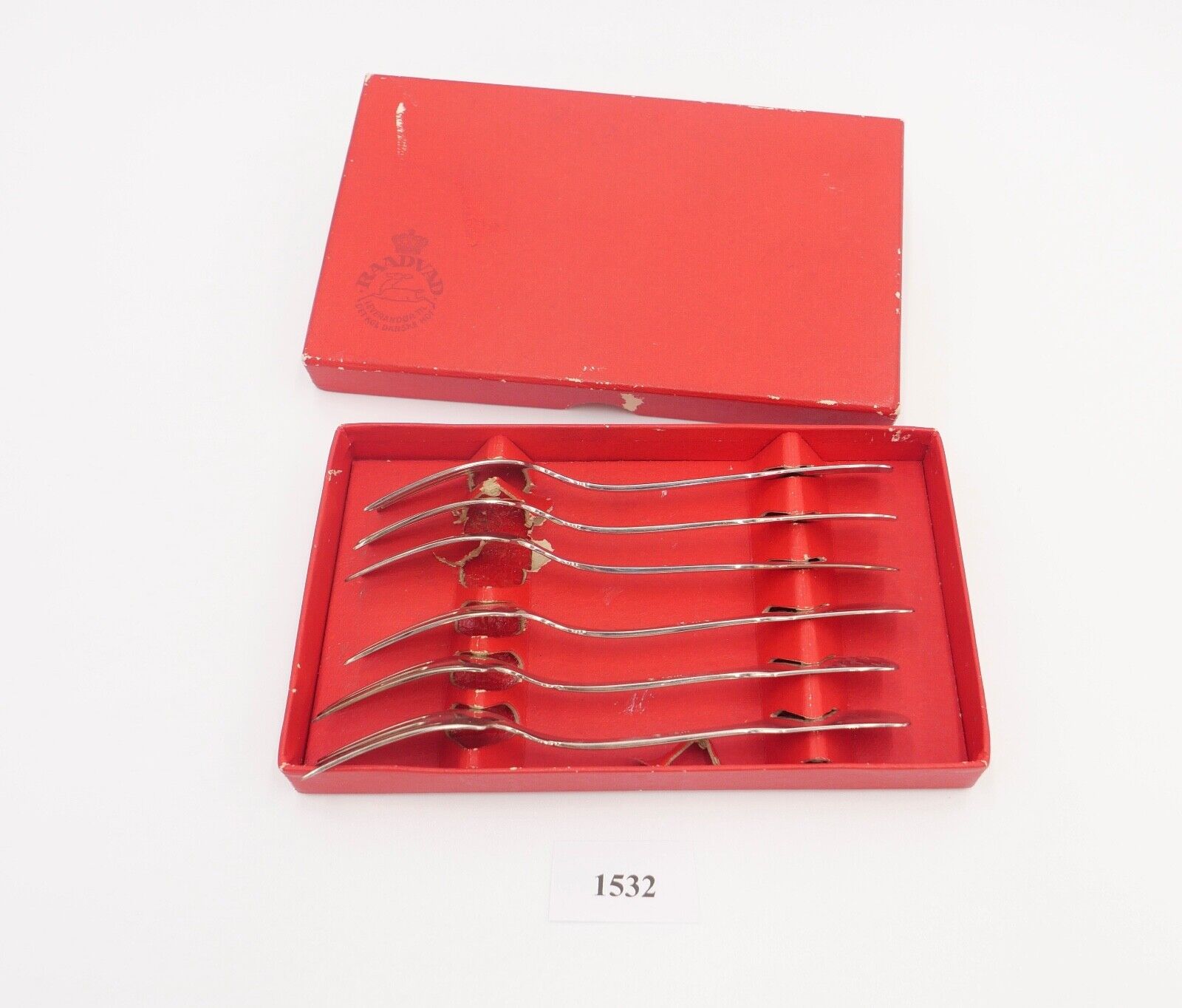 800 Silber Besteck 6 tlg. Kuchengabel Gebrüder Reiner Spatenmuster Monogramm JM - Antikhandel-Stuttgart