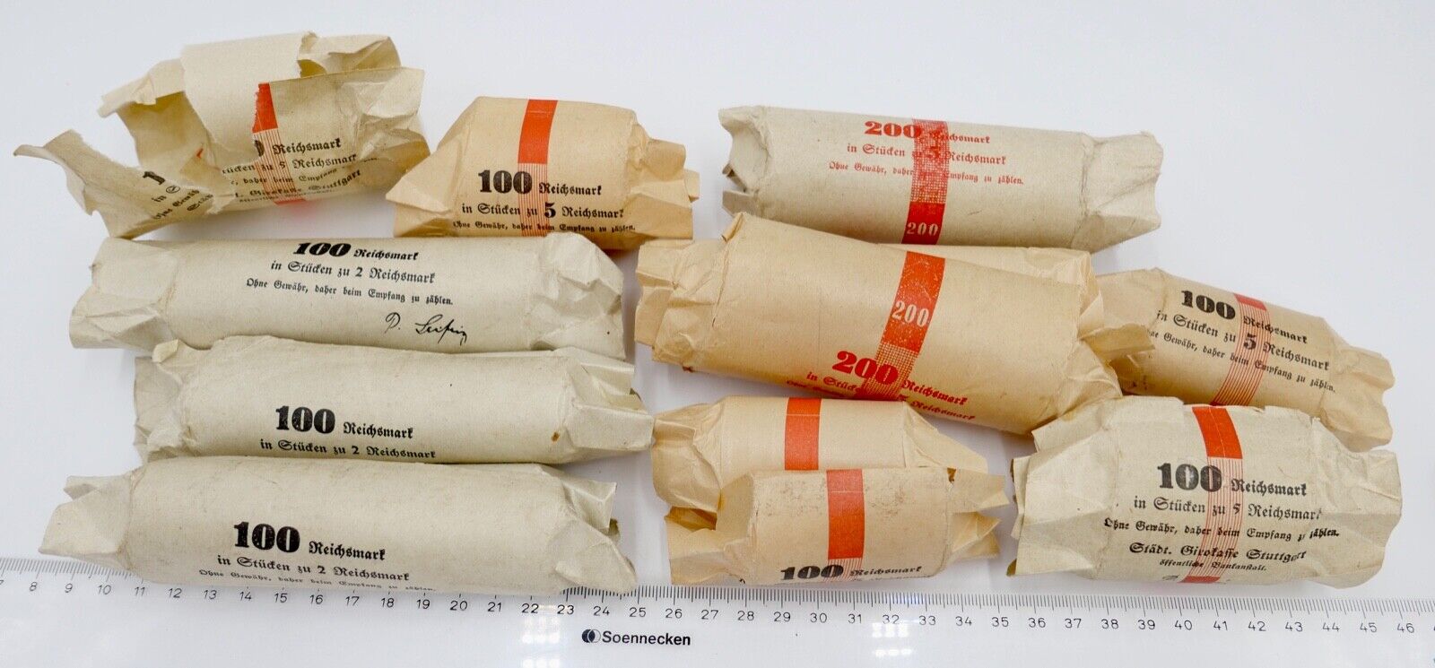 24x 5 Reichsmark 900 Silbermünzen J. 357 Garnisonskirche 1935 aus Münzrolle - Antikhandel-Stuttgart