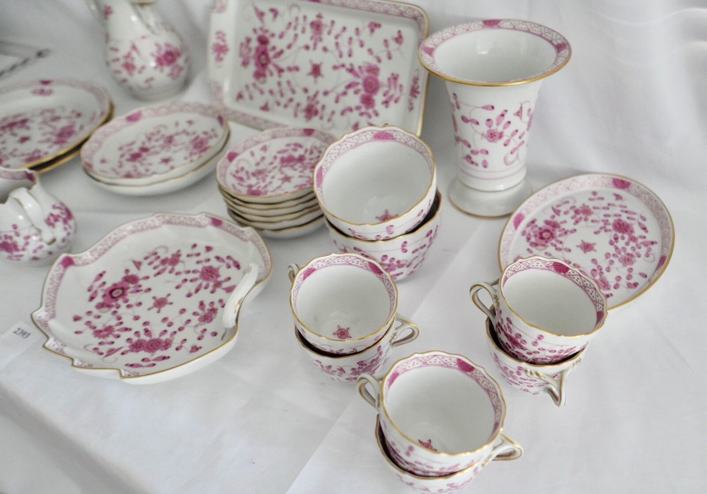 Meissen 1. Wahl Kaffee Mokka Service 25 Teile Porzellan Indisch Purpur