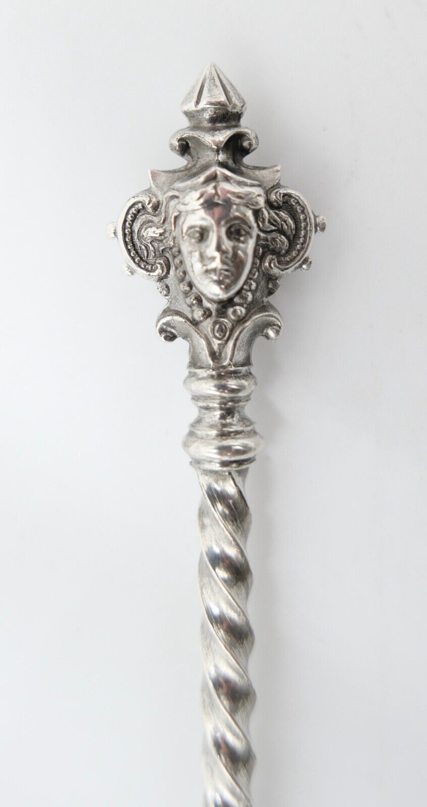 2 Tlg. antik Besteck um 1900 B.Cronenberg Frauenkopf Koch & Bergfeld 800 Silber - Antikhandel-Stuttgart