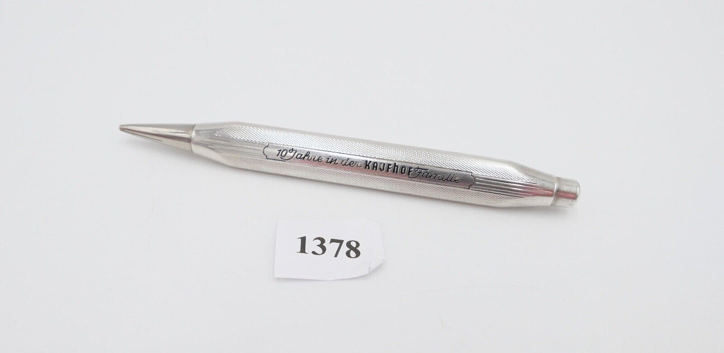 alter Bleistift Druckbleistift aus Silber 935 vintage KAUFHOF 10 Jahre Jubiläum - Antikhandel-Stuttgart