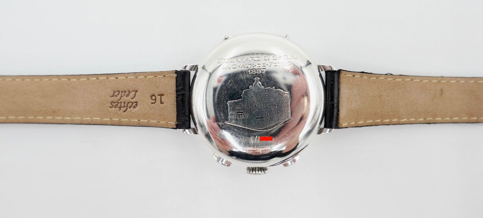 Vintage Eberhard & Co Chronograph 310-8 31008 cal. 14 inkl. Papiere 925 Silber - Antikhandel-Stuttgart