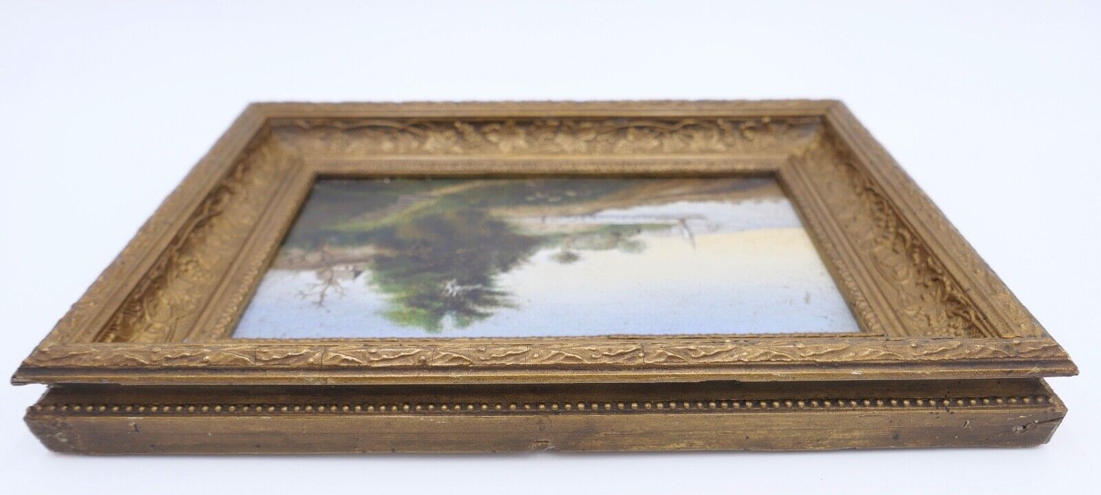 kleines Ölgemälde Öl auf Holz sig. C. Halm Landschaft Dünen Hafen very. Dänemark - Antikhandel-Stuttgart