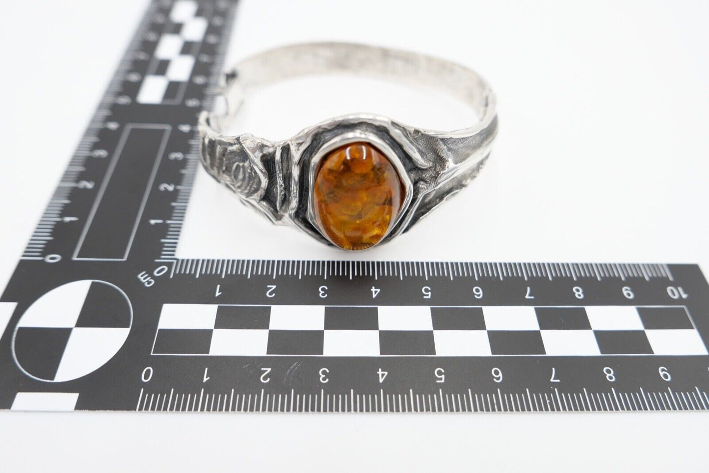 vintage Silber 925 Bernstein Armband Armreif Armspange Sterlingsilber - Antikhandel-Stuttgart