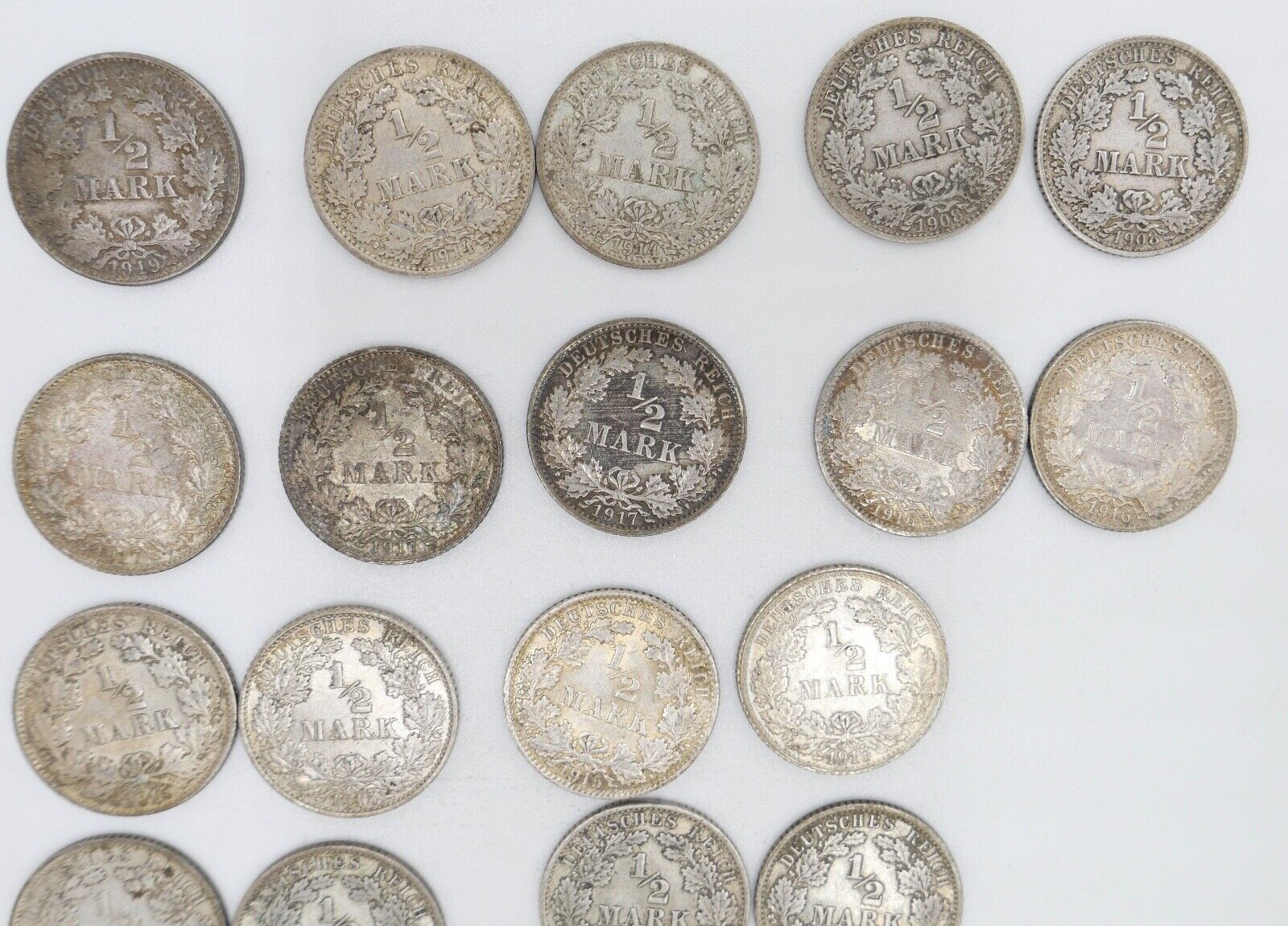 39x 1/2 Mark Jäger 16 / J.16 Silber 1905-1919 ss-stg sehr schön - Stempelglanz - Antikhandel-Stuttgart