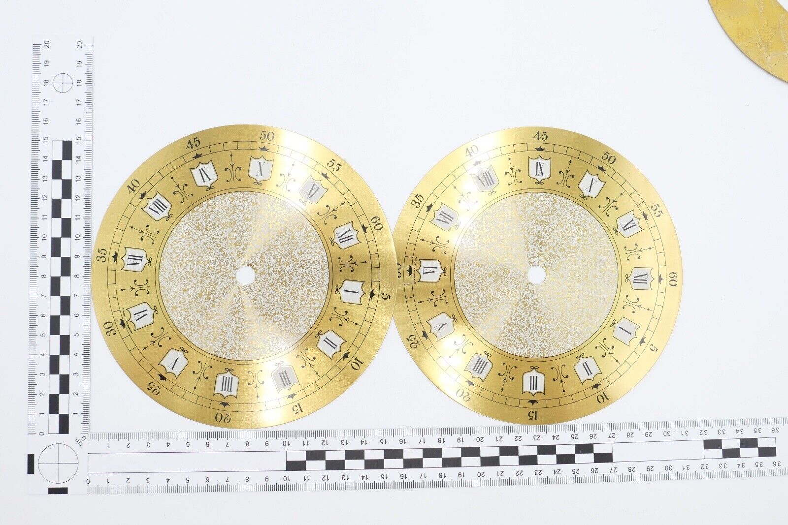 NEU Posten Uhrmacherauflösung Zifferblatt Ersatzteile Aluminium Messing Kaminuhr - Antikhandel-Stuttgart