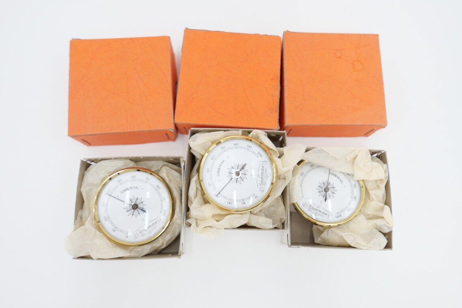 NEU aus Uhrmacherauflösung 80er Jahre 3x Hygrometer Zigarre Tabak Zubehör - Antikhandel-Stuttgart