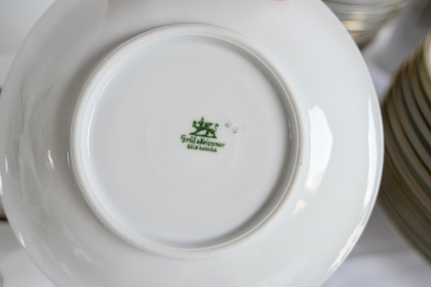 83 Tlg Kaffee Tee Speise Service " Gräf & Krippner Selb Bavaria " Goldrand 30er - Antikhandel-Stuttgart