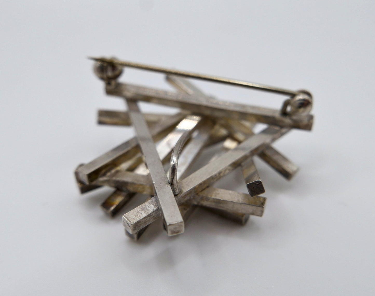 Rey Urban für Å. Fausing Silber Brosche 925 Sterling Dänemark 1970er Signatur