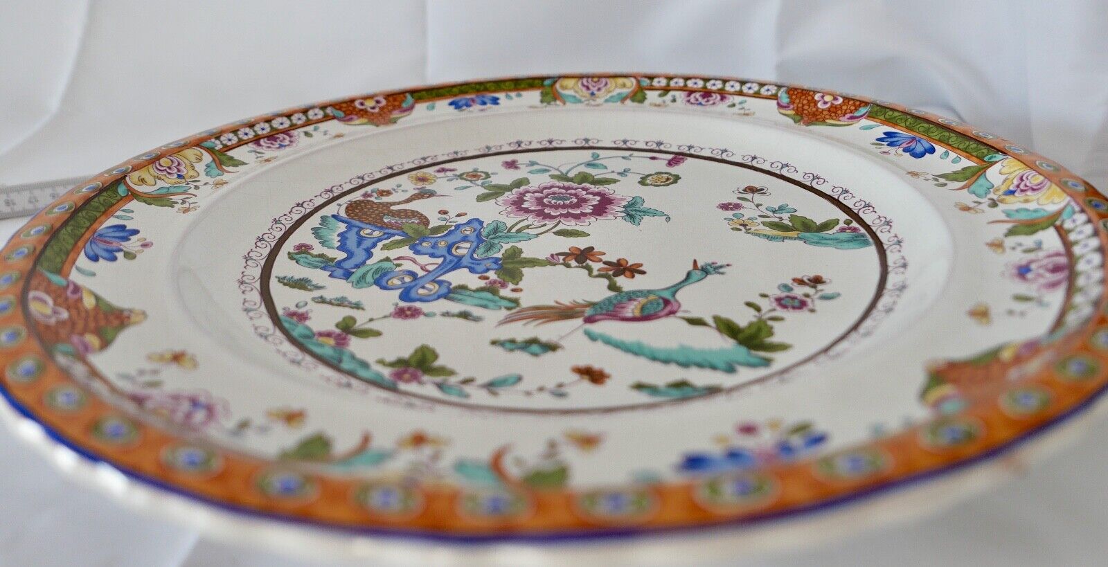 Wandteller Karlsruhe Majolika limitierte Auflage 1976 Ø 36 cm - Antikhandel-Stuttgart