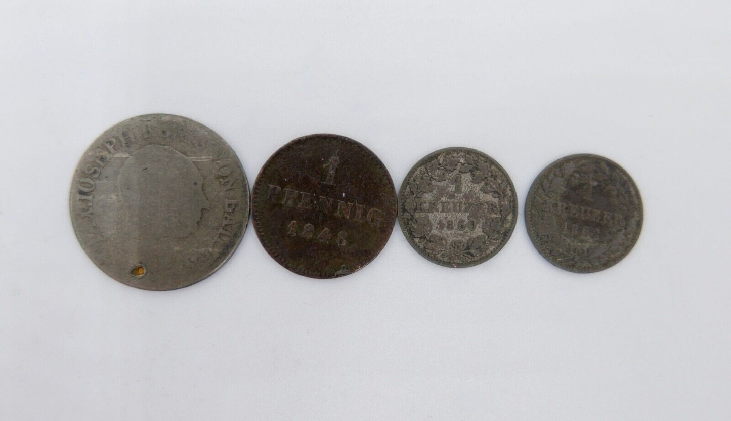 Konvolut LOT Bayer Groschen 1860 1862 1 Pfenning Kreuzer Bayer - Antikhandel-Stuttgart