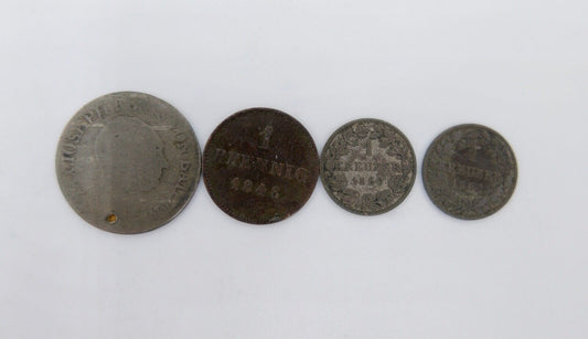 Konvolut LOT Bayer Groschen 1860 1862 1 Pfenning Kreuzer Bayer - Antikhandel-Stuttgart
