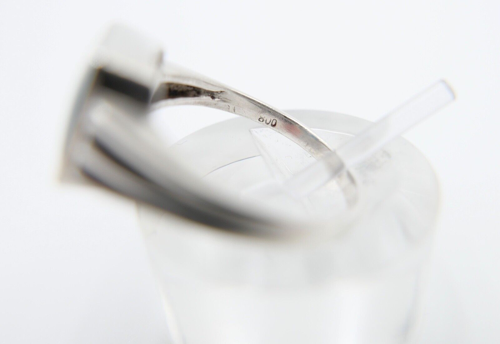 50er Jahre Damenring 800 Silber Gr. 54 mit synthetischem Türkis Ring Damen - Antikhandel-Stuttgart