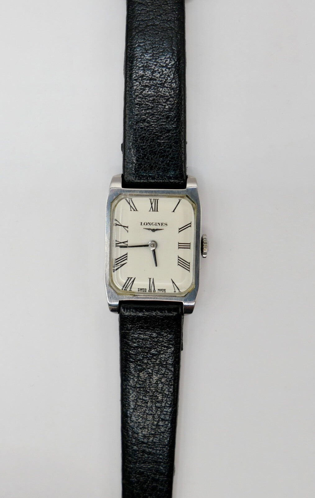 70er Klassische LONGINES Damenuhr Cal. 460 neues Lederarmband Handaufzug 21x18mm