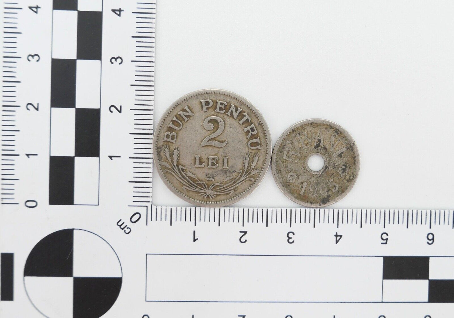 Konvolut LOT Rumänien 5 Bani 1905 und 2 Lei 1924 - Antikhandel-Stuttgart