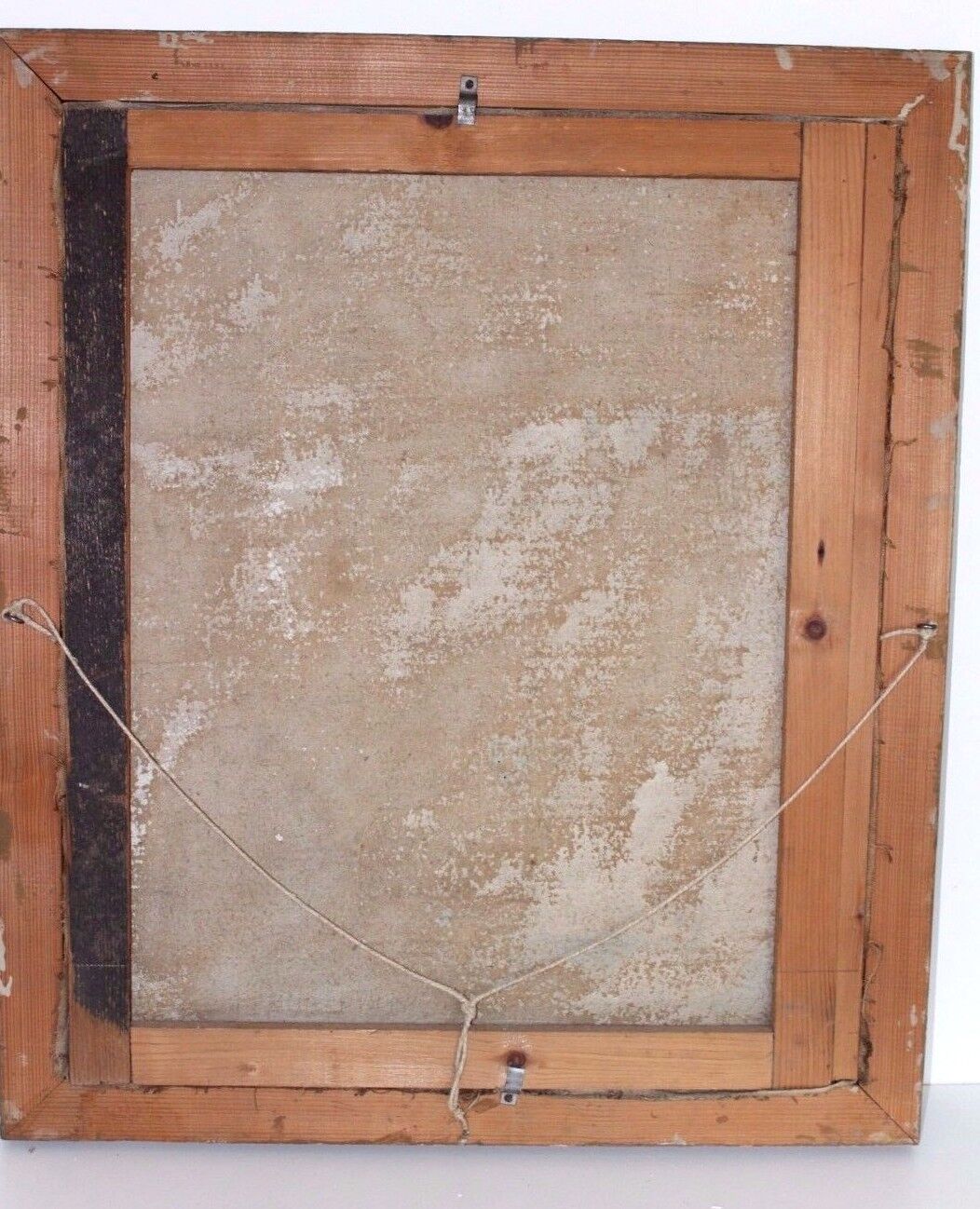 Großes Ölgemälde oil painting Dorf Bach Enten Brücke Wasser - Antikhandel-Stuttgart