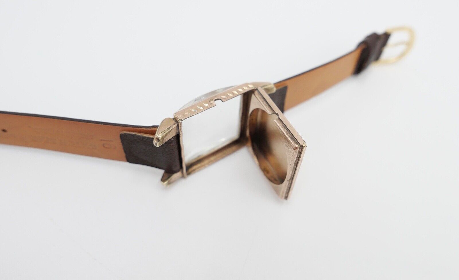 vintage 30er Jahre / sehr seltene LACO Carree Herrenuhr Cal. 526 vergoldet - Antikhandel-Stuttgart