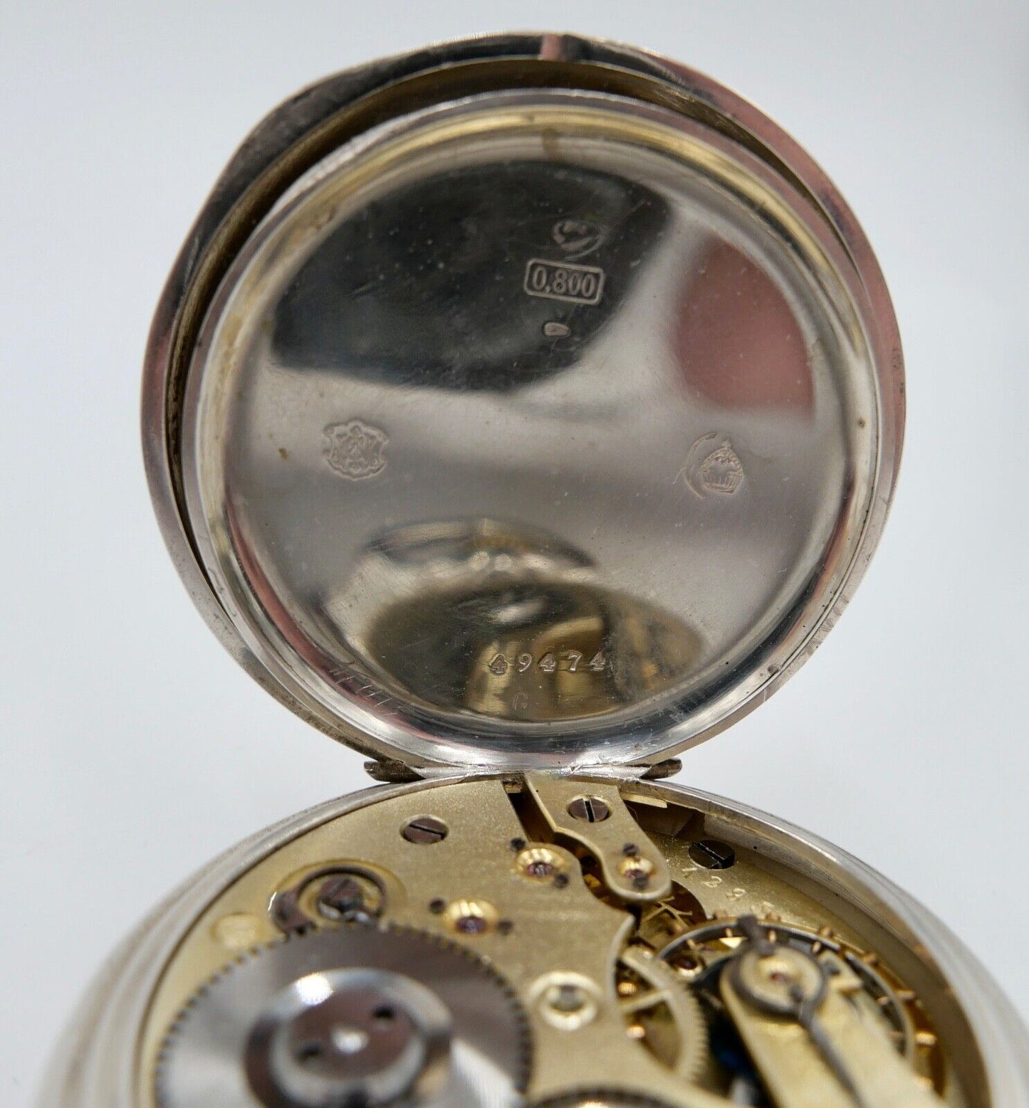 antike IWC Taschenuhr 800 Silber pocket watch Ø 49mm um 1889 - Antikhandel-Stuttgart