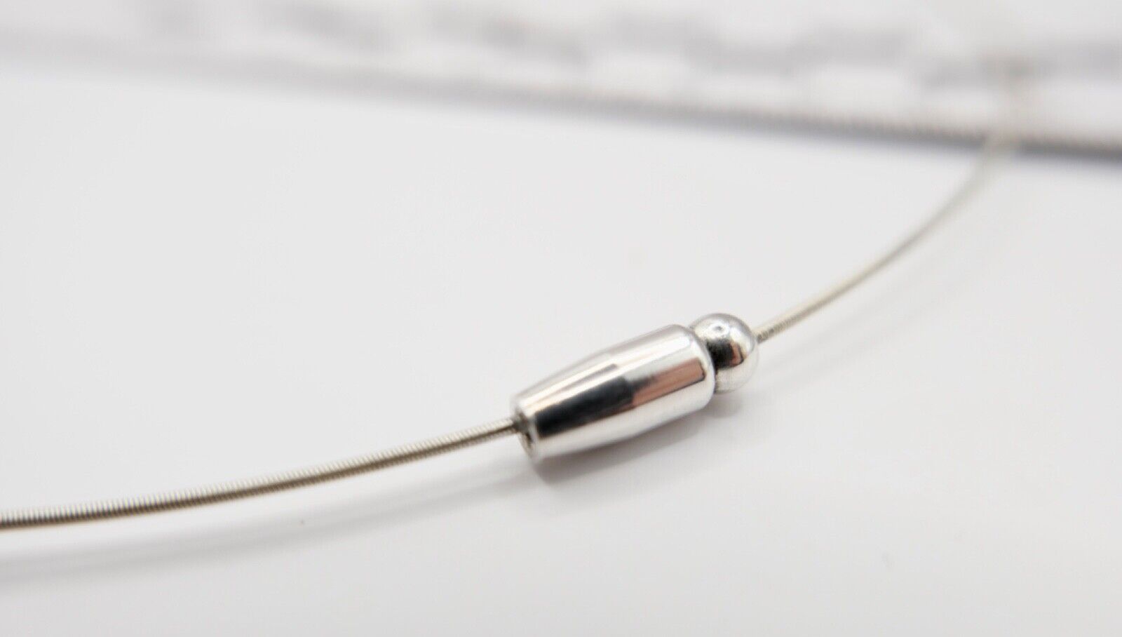 1990er Jahre Silber Draht Collier mit LAPIS LAPISLAZULI Anhänger 45cm - Antikhandel-Stuttgart