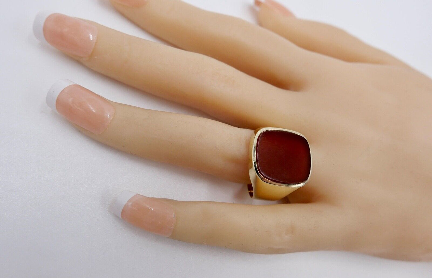 Alter Siegelring mit Karneol Gold 333 / 8K Herrenring Ring Gr. 62 - Antikhandel-Stuttgart