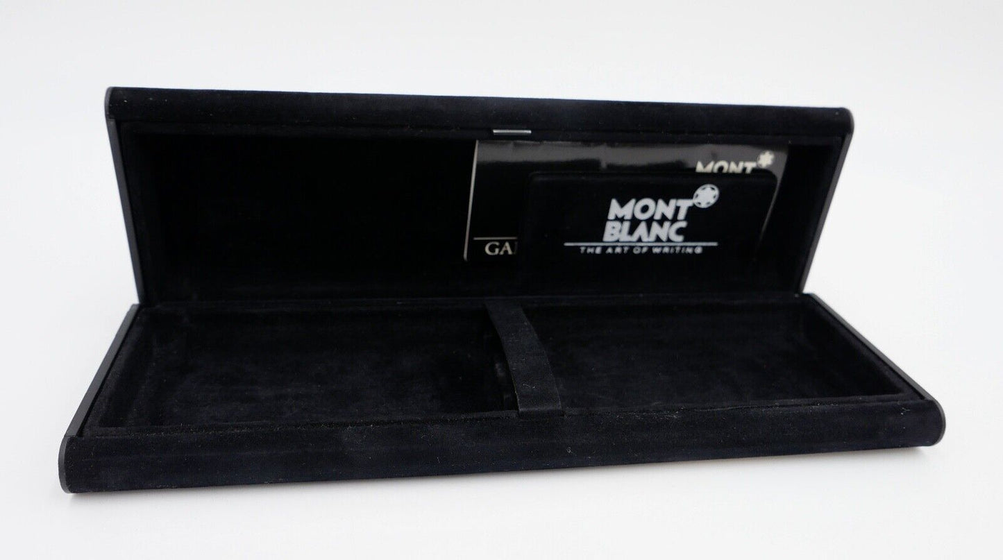 MONTBLANC schwarzes Samt Etui für drei Kugelschreiber / Stifte Garantiekarte - Antikhandel-Stuttgart