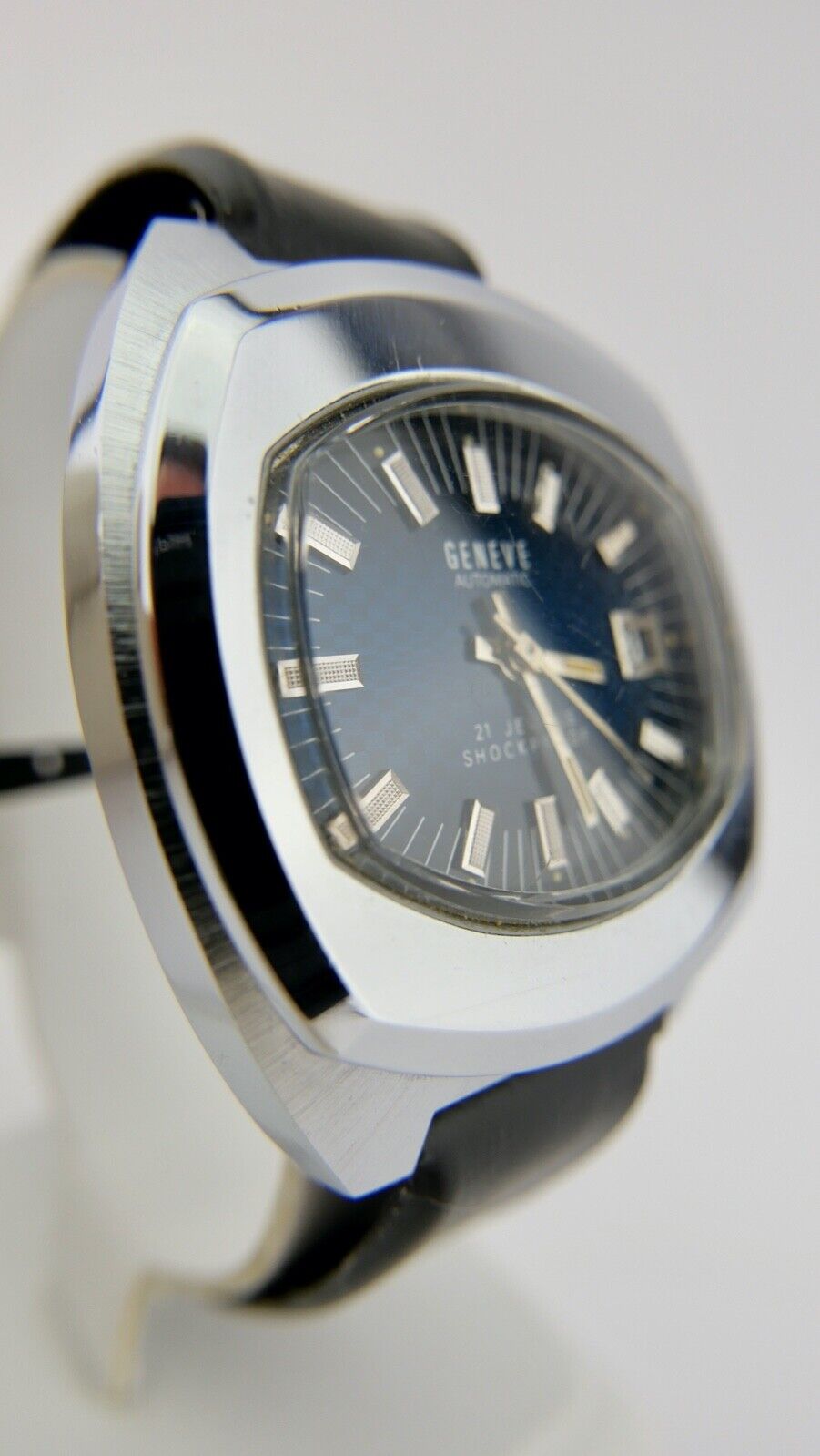 GENEVE Automatic Herren Armbanduhr INT 7522/3 Duromat ZB blau sehr selten NEUwer - Antikhandel-Stuttgart