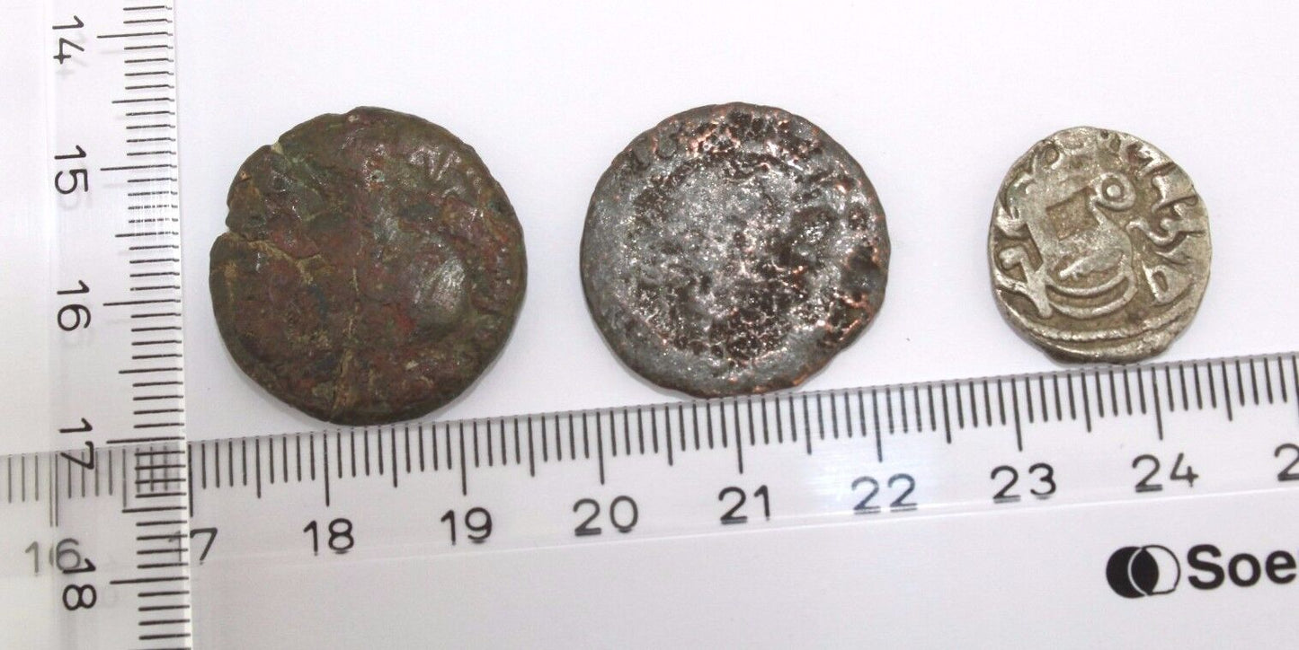 3 alte Münze old Coin Rom Römische Reich Kupfer Roman Empire Medaille medal SC - Antikhandel-Stuttgart