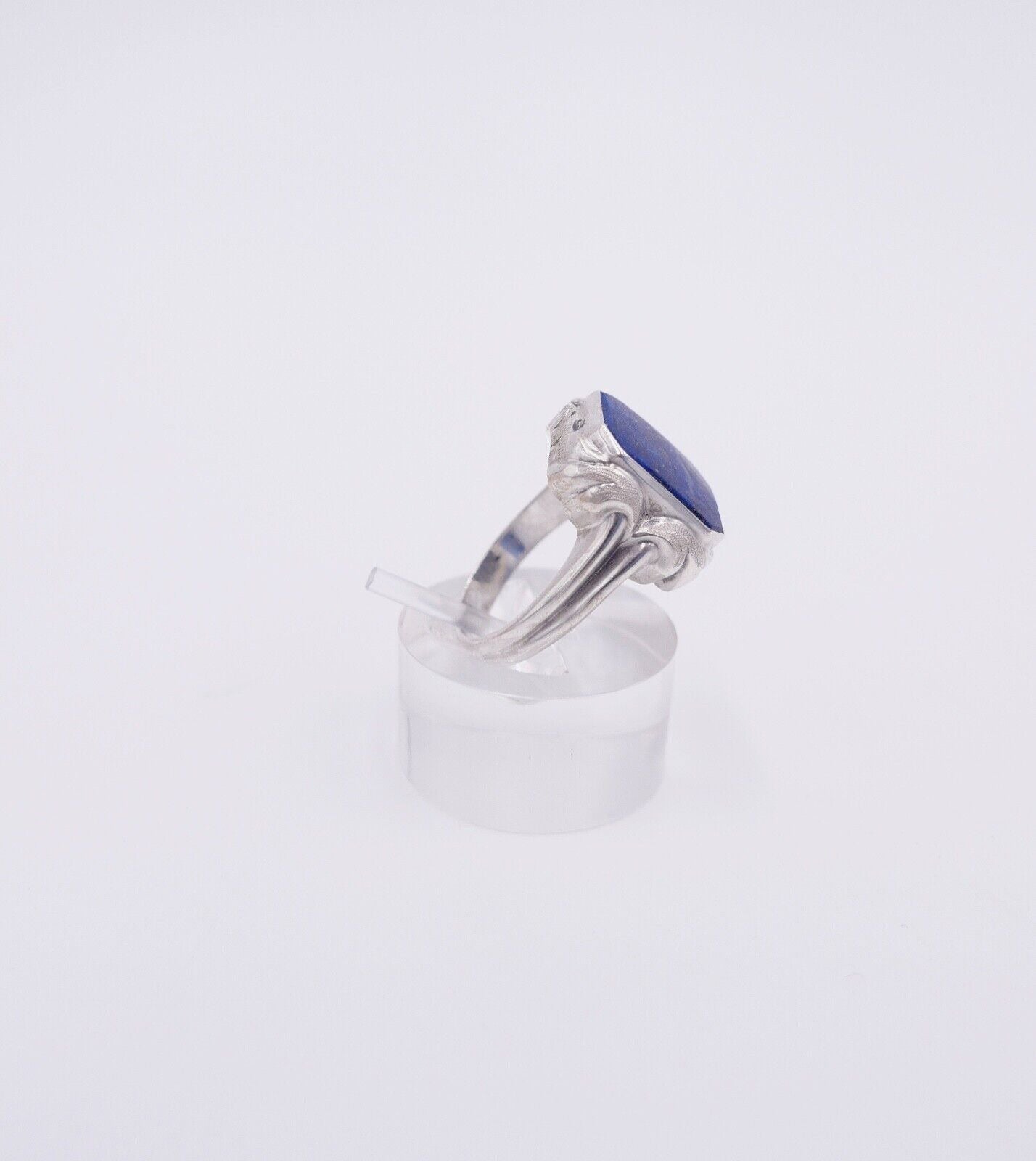 Massiver JUGENDSTIL Herren Damen Ring 835 Silber Gr. 54 Lapislazuli Lapis blau - Antikhandel-Stuttgart