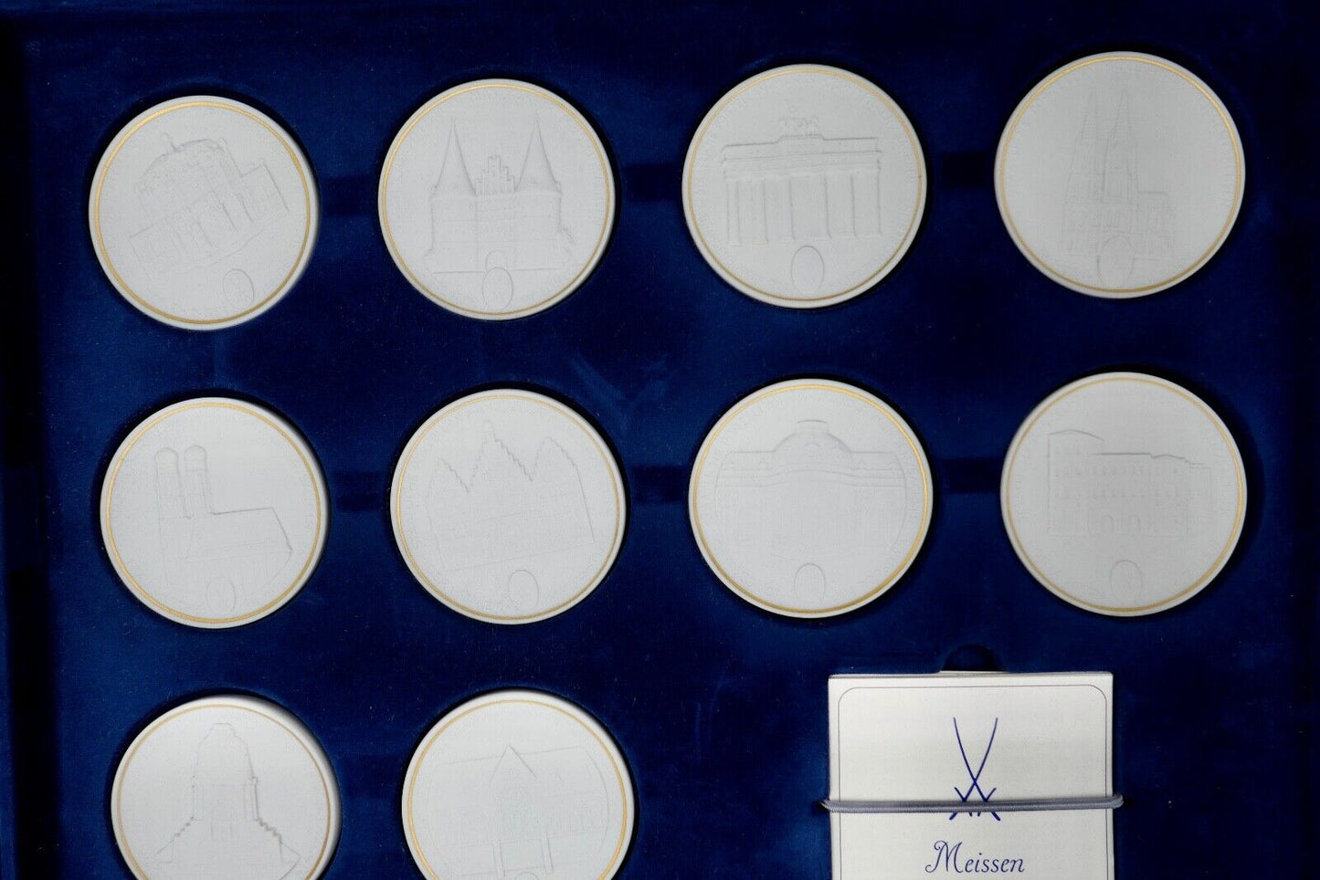 MEISSEN Sammelbox Städte Thaler & berühmte Persönlichkeiten Sammlung Medaillen - Antikhandel-Stuttgart