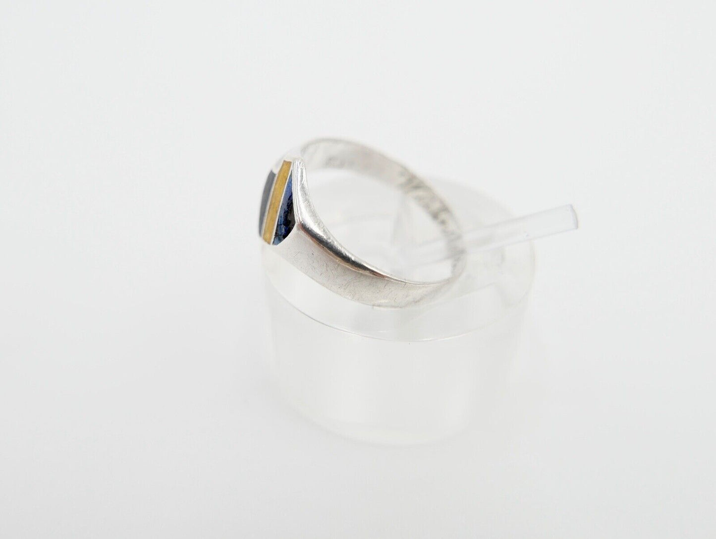 20er Jahre Studentika Patriotischer Ring Studentenverbindung 800 Silber Emaille - Antikhandel-Stuttgart