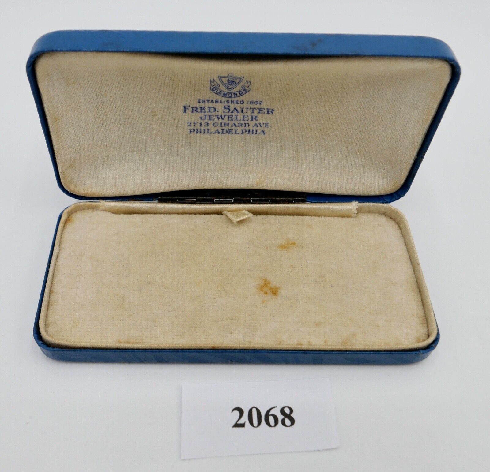 Altes Schmuck Etui / Schatulle 1940-50er Jahre Fred Sauter Philadelphia USA - Antikhandel-Stuttgart