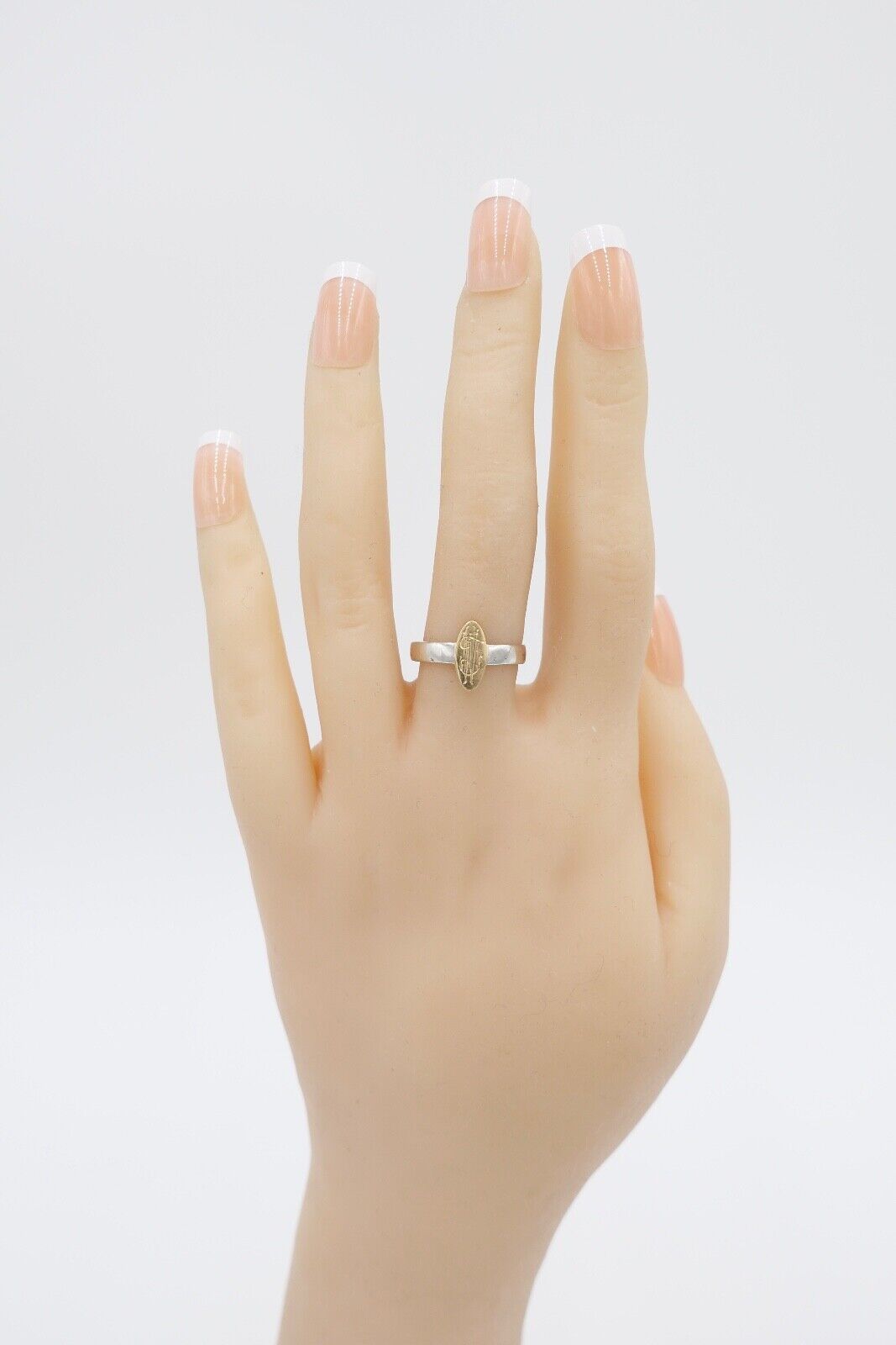 UNIKAT alter um 1900 Ring Gold - Silber Gr. 53 mit Monogramm JW WJ - Antikhandel-Stuttgart