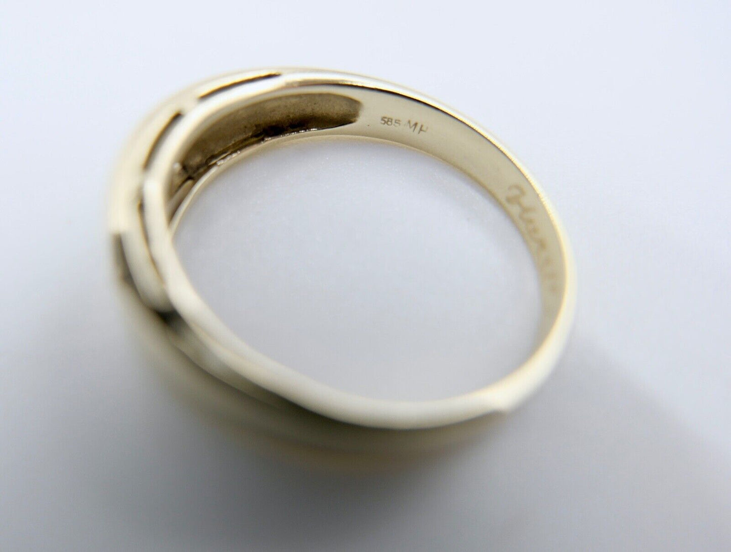 Alter Ring Gelbgold 585 / 14K Brillant & Saphir Gr. 62 MH - Antikhandel-Stuttgart