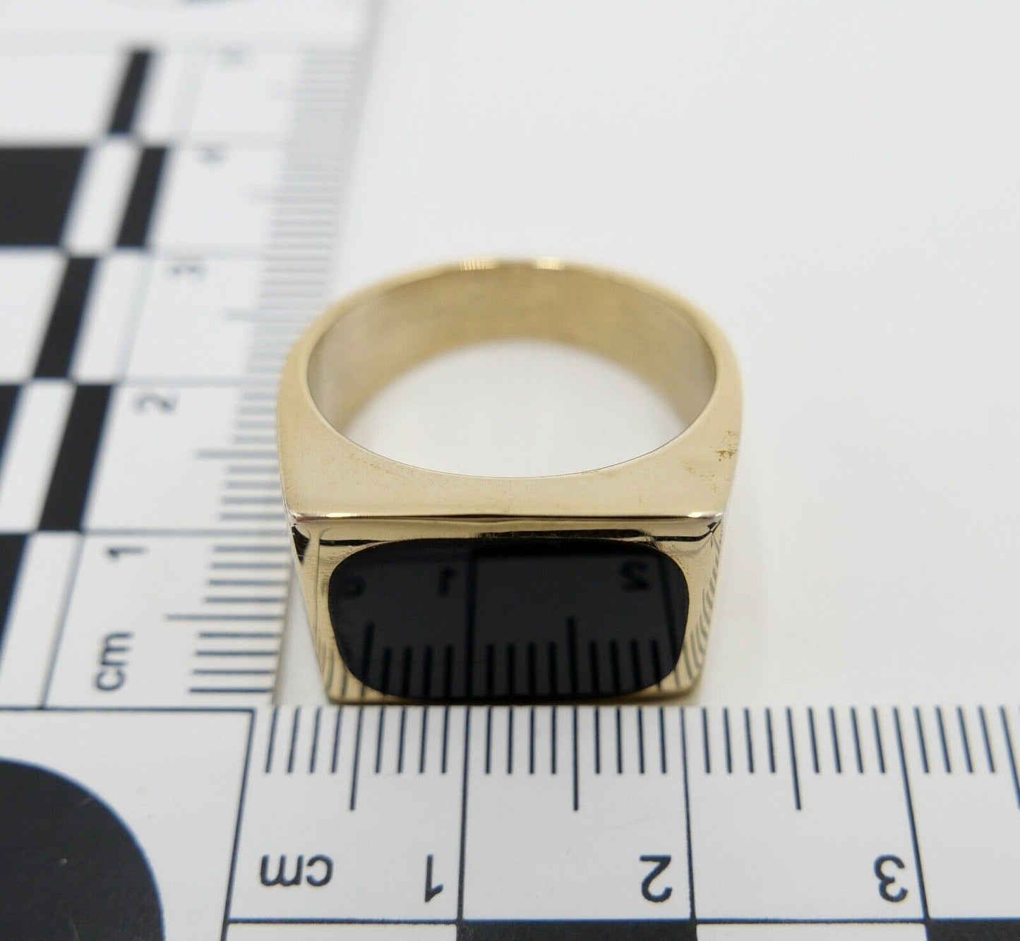 Alter Siegelring Herrenring Ring 835 Silber / Vergoldet Gr. 60-61 mit ONYX - Antikhandel-Stuttgart