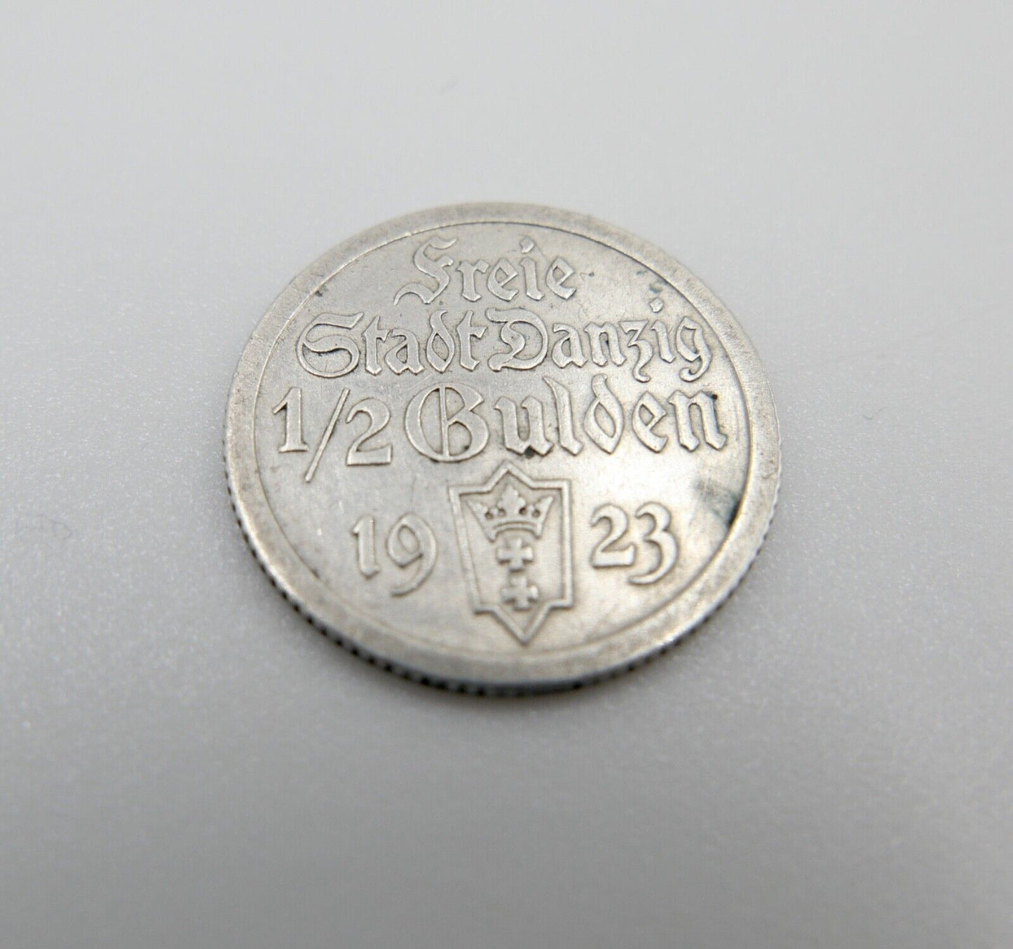 freier Stadt Danzig 1/2 Gulden Silber Münze 1923 Jäger D 6 - Antikhandel-Stuttgart
