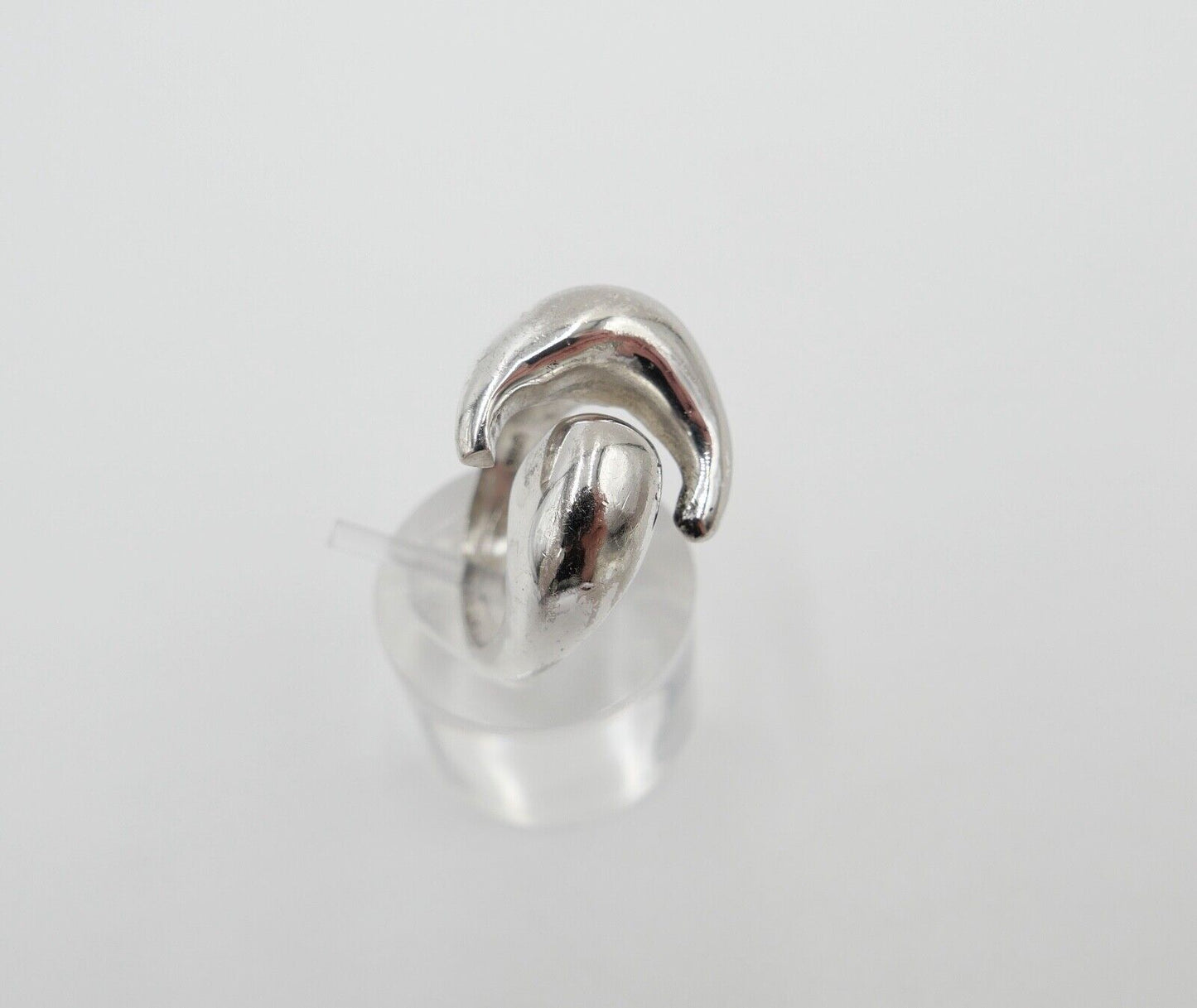 Massiver vintage 70er Jahre DESIGNER " fs " Damenring Silber 800 Gr. 52 - Antikhandel-Stuttgart