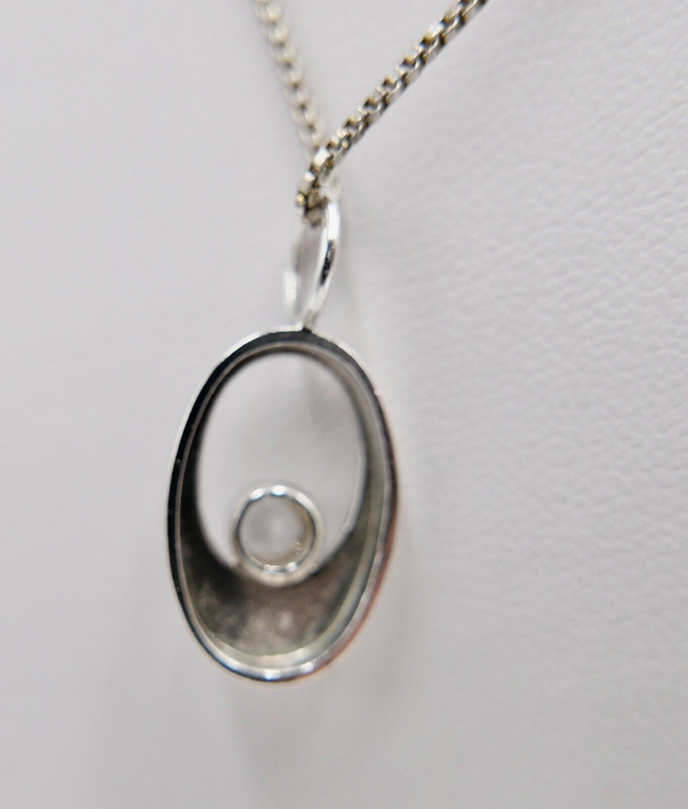 70er KARL LAINE FINNLAND 925 Silber Anhänger mit Bergkristall - Antikhandel-Stuttgart