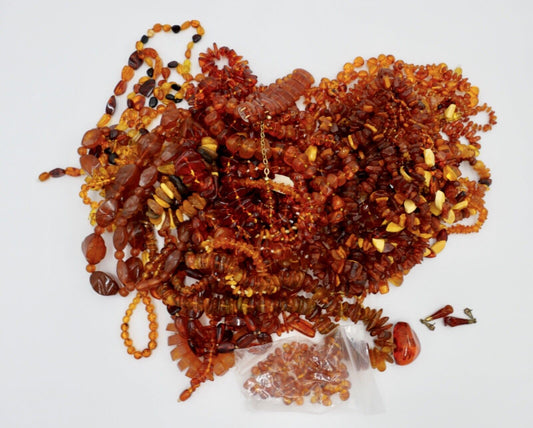 Konvolut / Posten Bernstein Kette inklusive XXL Ketten 1058 Gramm - Antikhandel-Stuttgart