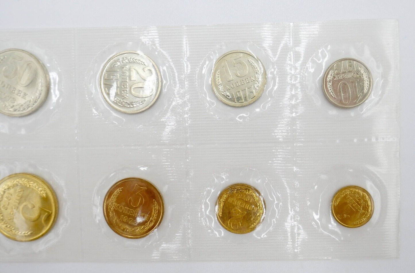 Set 1973 Russland CCCP UDSSR Kursmünzensatz KMS Leningrad UNC Bankfrisch Folie - Antikhandel-Stuttgart