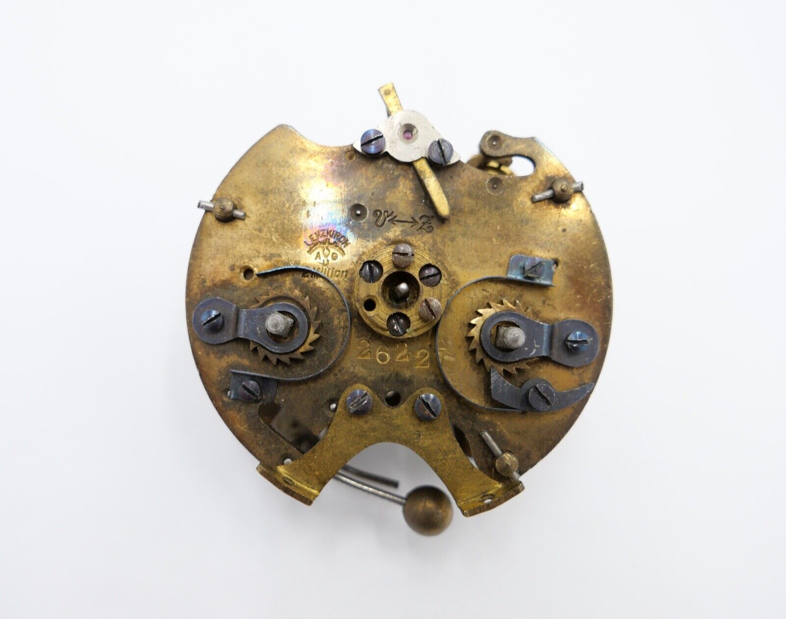 alt LENZKIRCH AUG 2 Million Uhrwerk Ersatzteilträger Bastler Uhrmacherauflösung - Antikhandel-Stuttgart