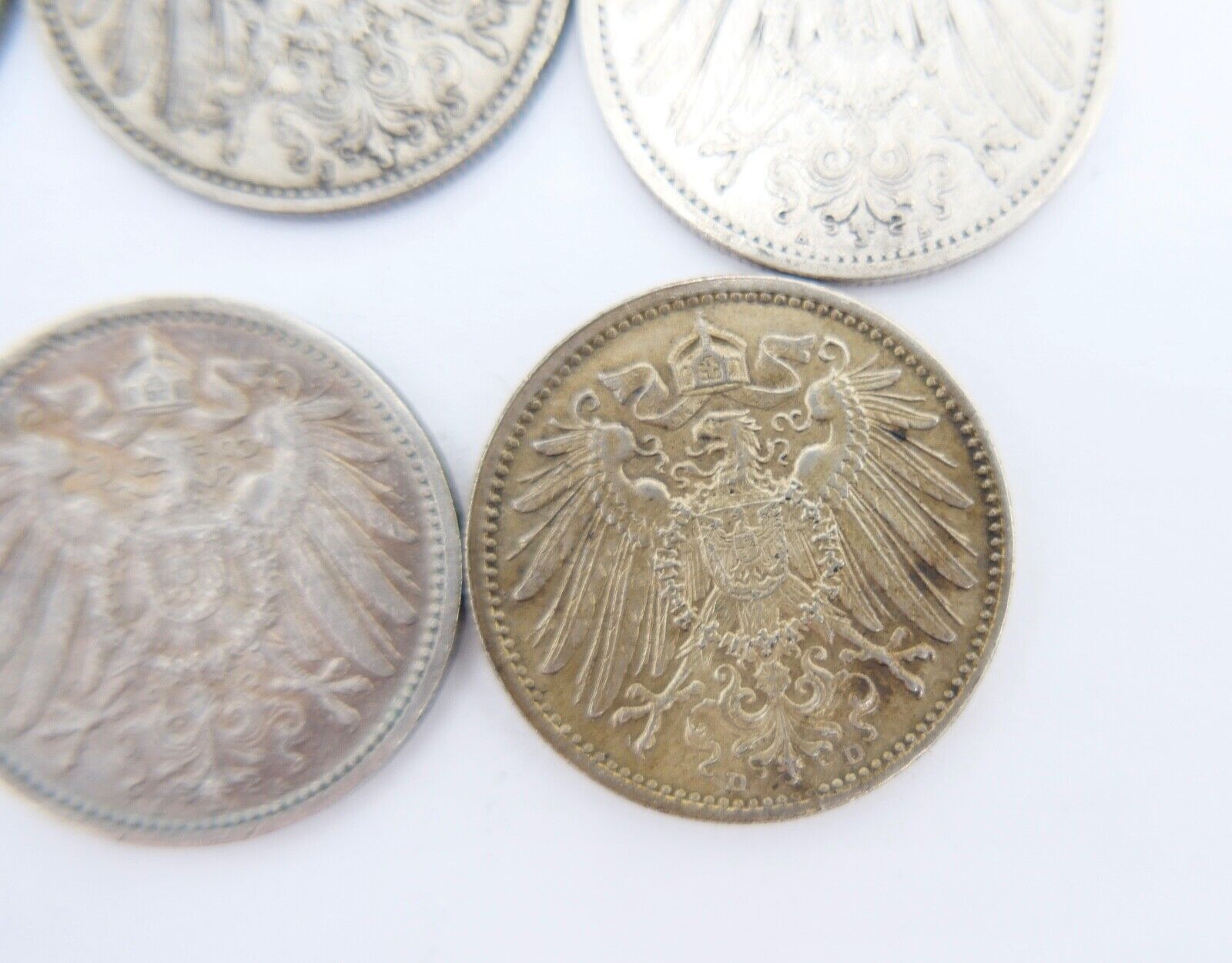 6x 1 Mark Kaiserreich 1900-1915 Jäger J.17 VZ-STG Vorzüglich - Stempelglanz - Antikhandel-Stuttgart