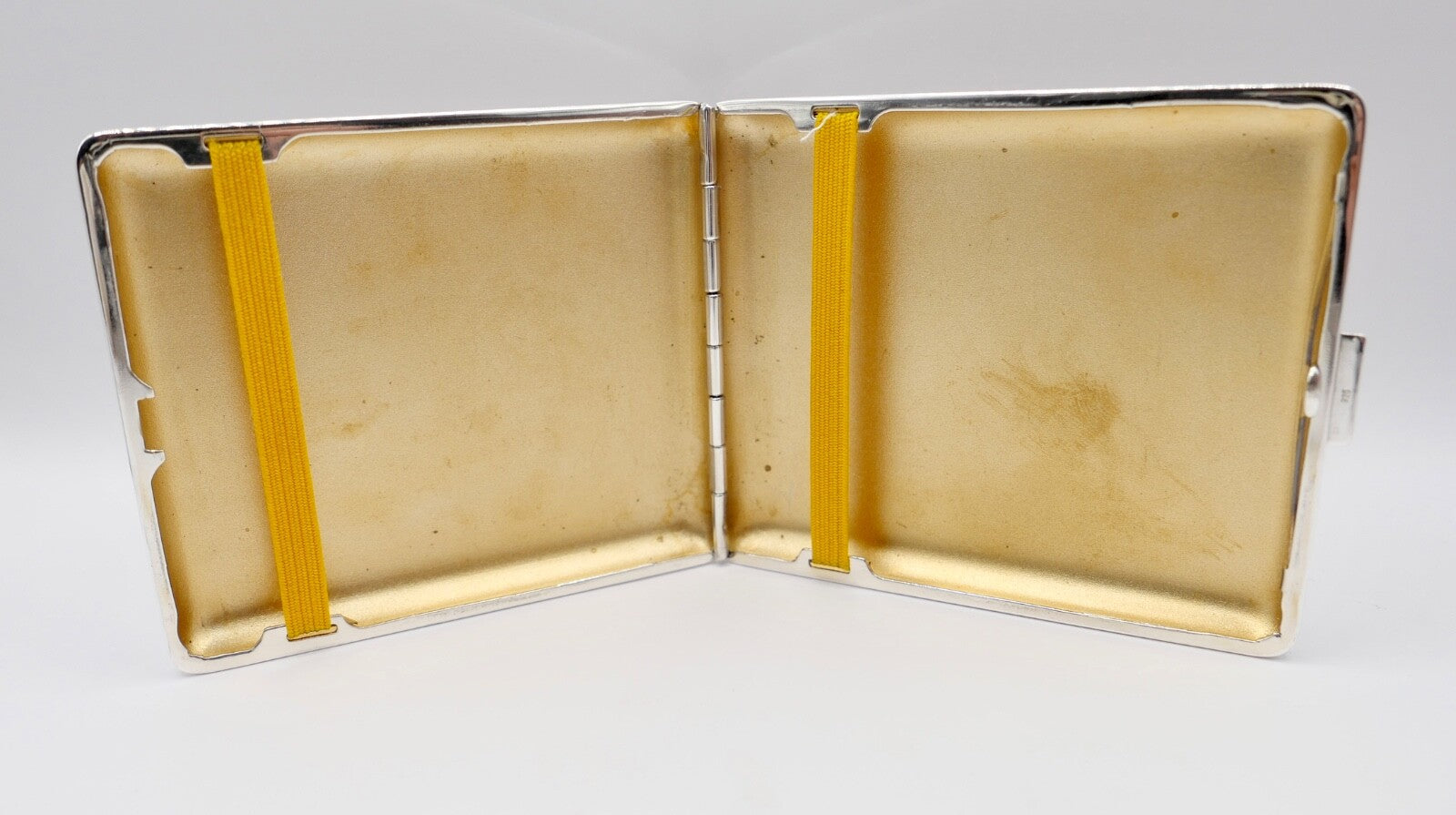 Altes Zigarettenetui 925 Silber Silberetui Gravur Monogramm Initialen M.H.