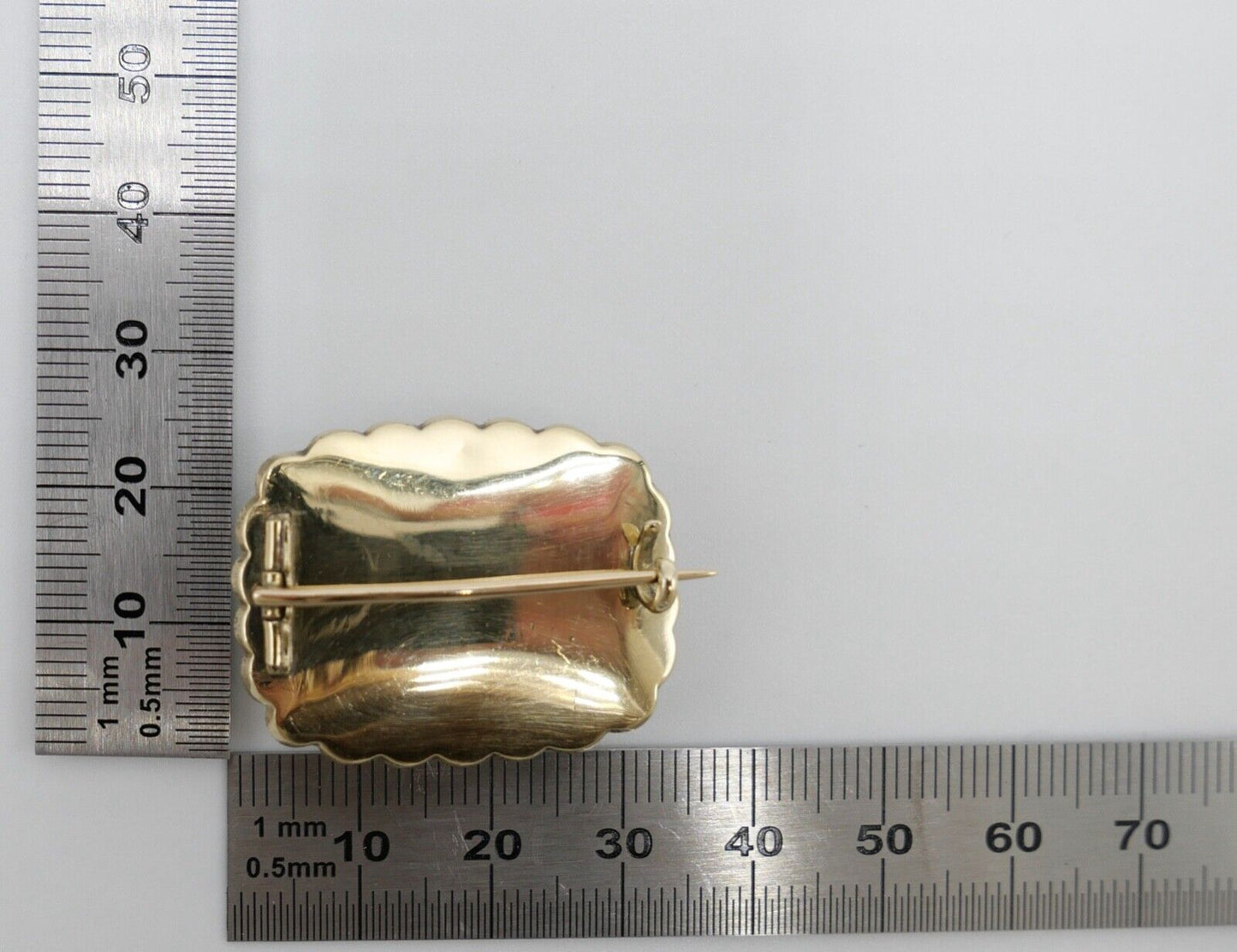 1850 antike Brosche 750 18K Gold viktorianisch floral Diamanten Perlen Emaille - Antikhandel-Stuttgart