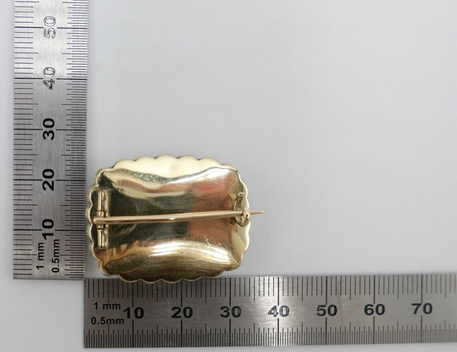1850 antike Brosche 750 18K Gold viktorianisch floral Diamanten Perlen Emaille - Antikhandel-Stuttgart