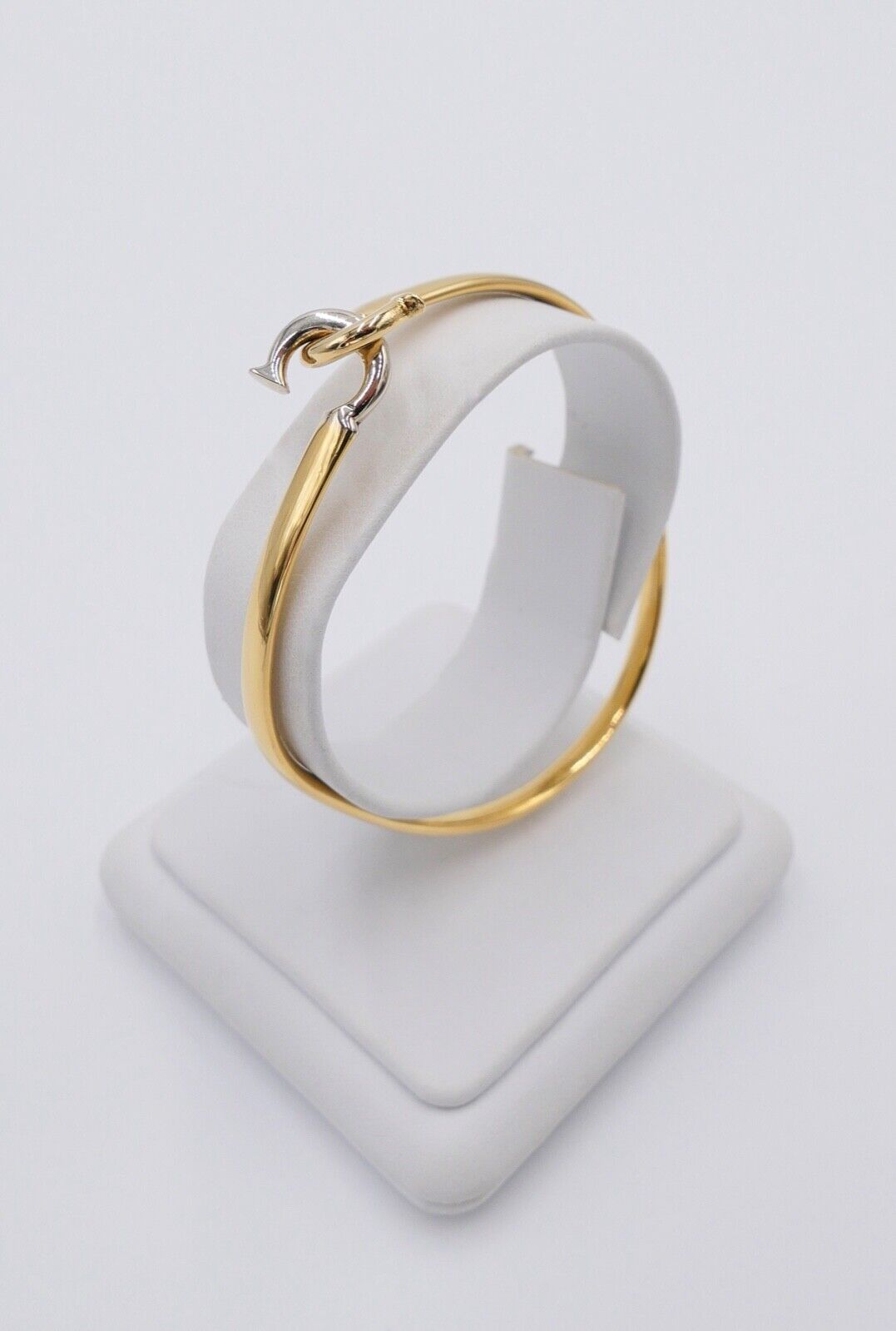 Armspange Armreif 750 18K Gelb Weiß Gold " Hook Bracelet Cartier " 1978 - 1979 - Antikhandel-Stuttgart