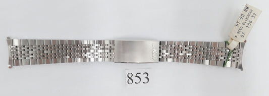 NEU 80er Jahre Original MIDO Edelstahl 20/16 mm Gliederband Faltschliesse - Antikhandel-Stuttgart