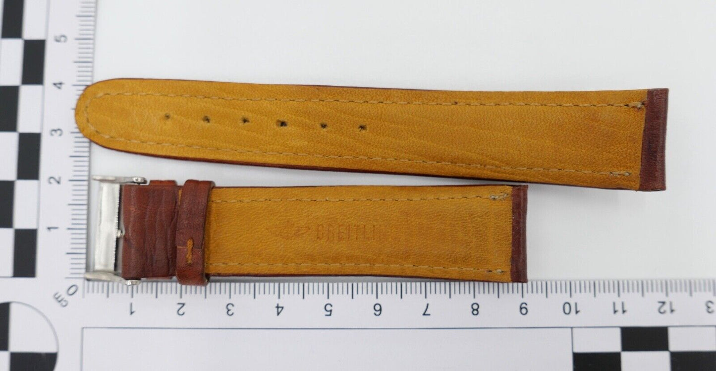Original 20mm BREITLING Leder Uhrenband 20-18 NEUwertig Armband - Antikhandel-Stuttgart