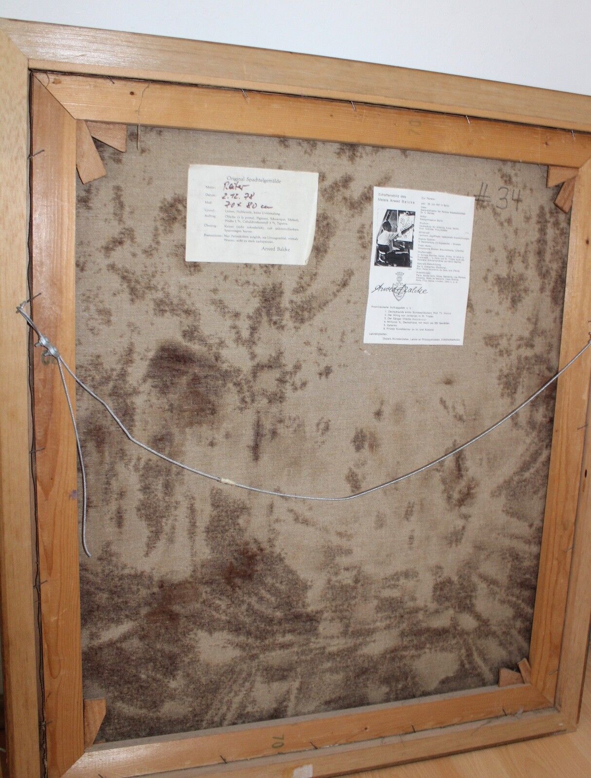 Balcke Arwed 1978 Berlin " Motiv Reiter " 80x70cm Spachtel / Technik Gemälde - Antikhandel-Stuttgart