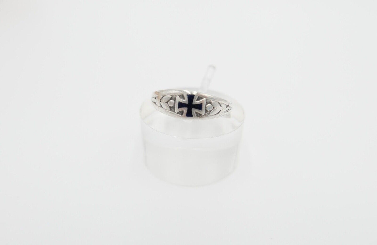 Patriotischer Ring 800 Silber 1914 - 1917 WK WW EK Gr. 51 Eisernes Kreuz - Antikhandel-Stuttgart